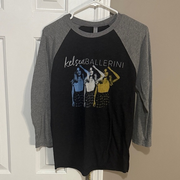 Next Level Apparel Tops - Kelsea Ballerini Next Level Apparel Black and Gray Women's Long Sleeve Tee